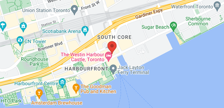 map of #1611 -10 QUEENS QUAY W